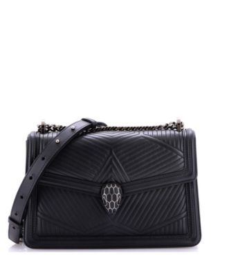Bvlgari Serpenti Forever маленькая сумка через плечо из стеганой кожи, б/у
