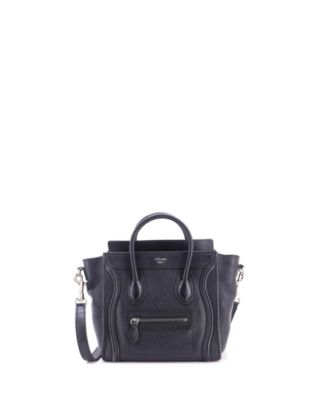 Pre-Owned Celine Nano Luggage Bag Grainy Leather