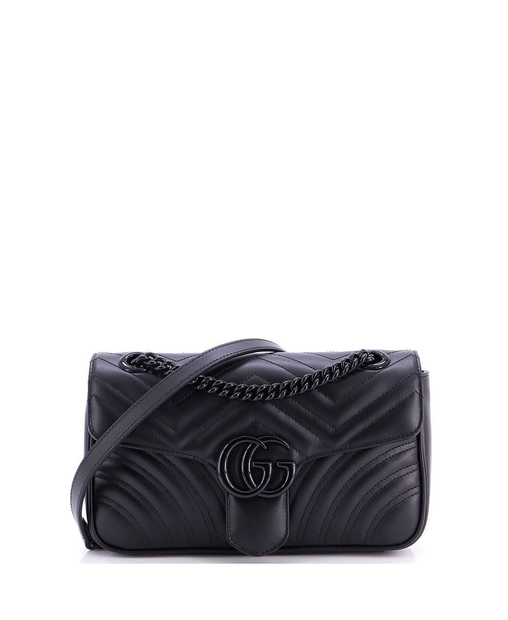 Сумка Gucci Small GG Marmont Monochrome Flap Matelasse Leather