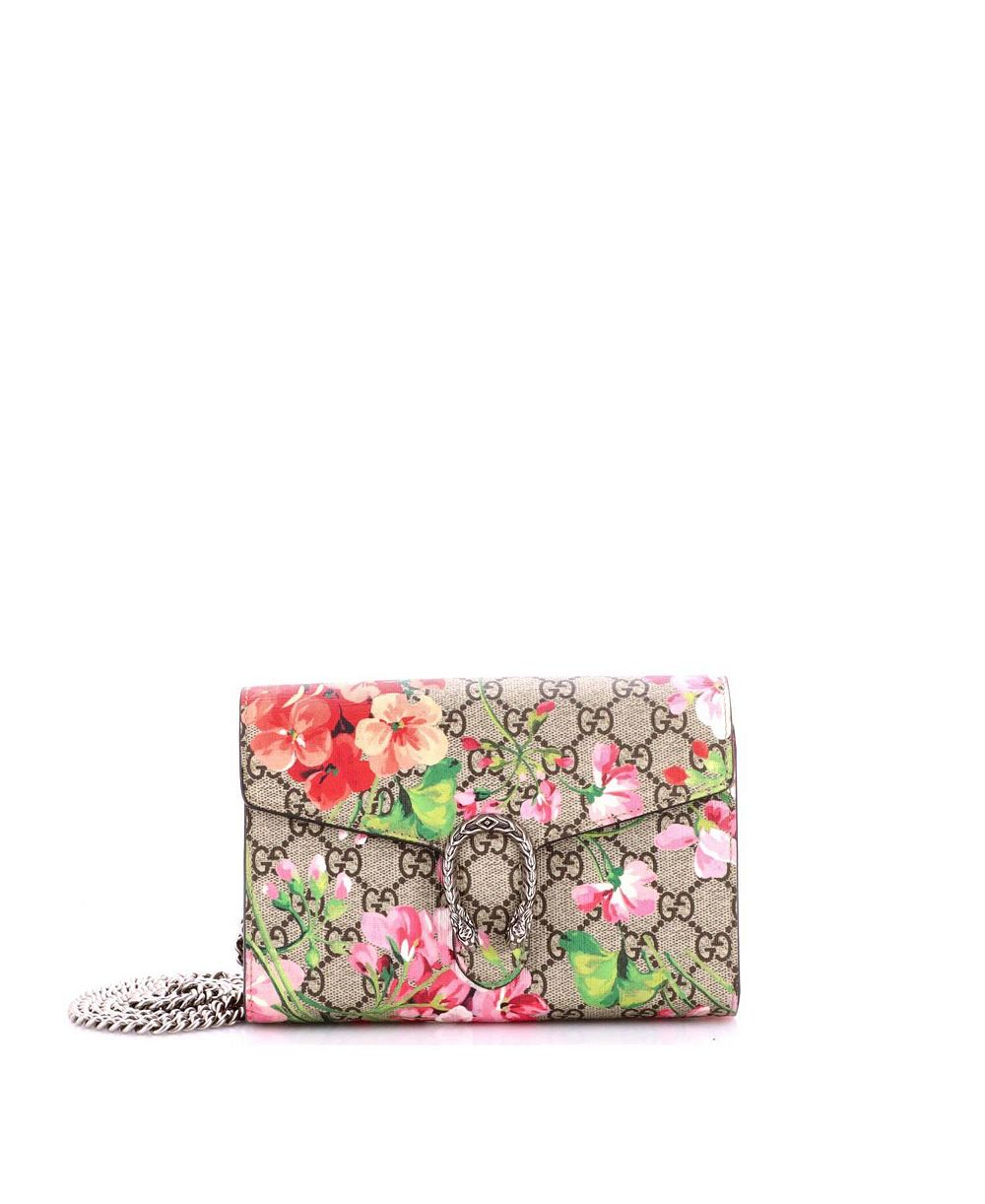 Pre-Owned Gucci Small Dionysus Кошелек на цепочке, Blooms Print