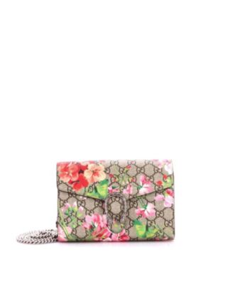 Pre-Owned Gucci Small Dionysus Кошелек на цепочке, Blooms Print