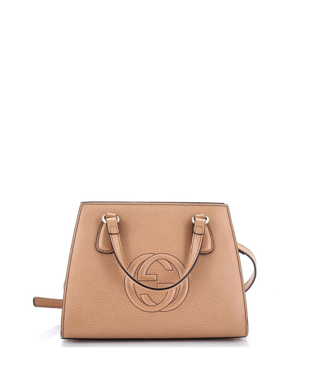 Pre-Owned Gucci Small Soho Convertible Top Handle Satchel Leather
