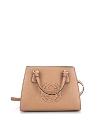 Pre-Owned Gucci Small Soho Convertible Top Handle Satchel Leather