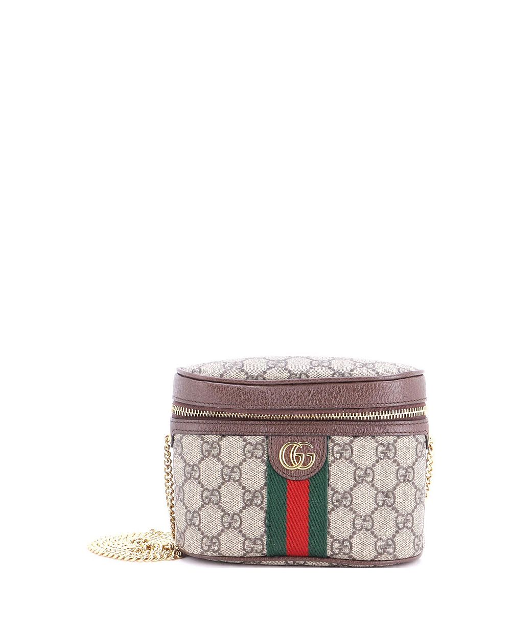 Pre-Owned Gucci Small Ophidia Chain Belt Bag GG Coated Canvas