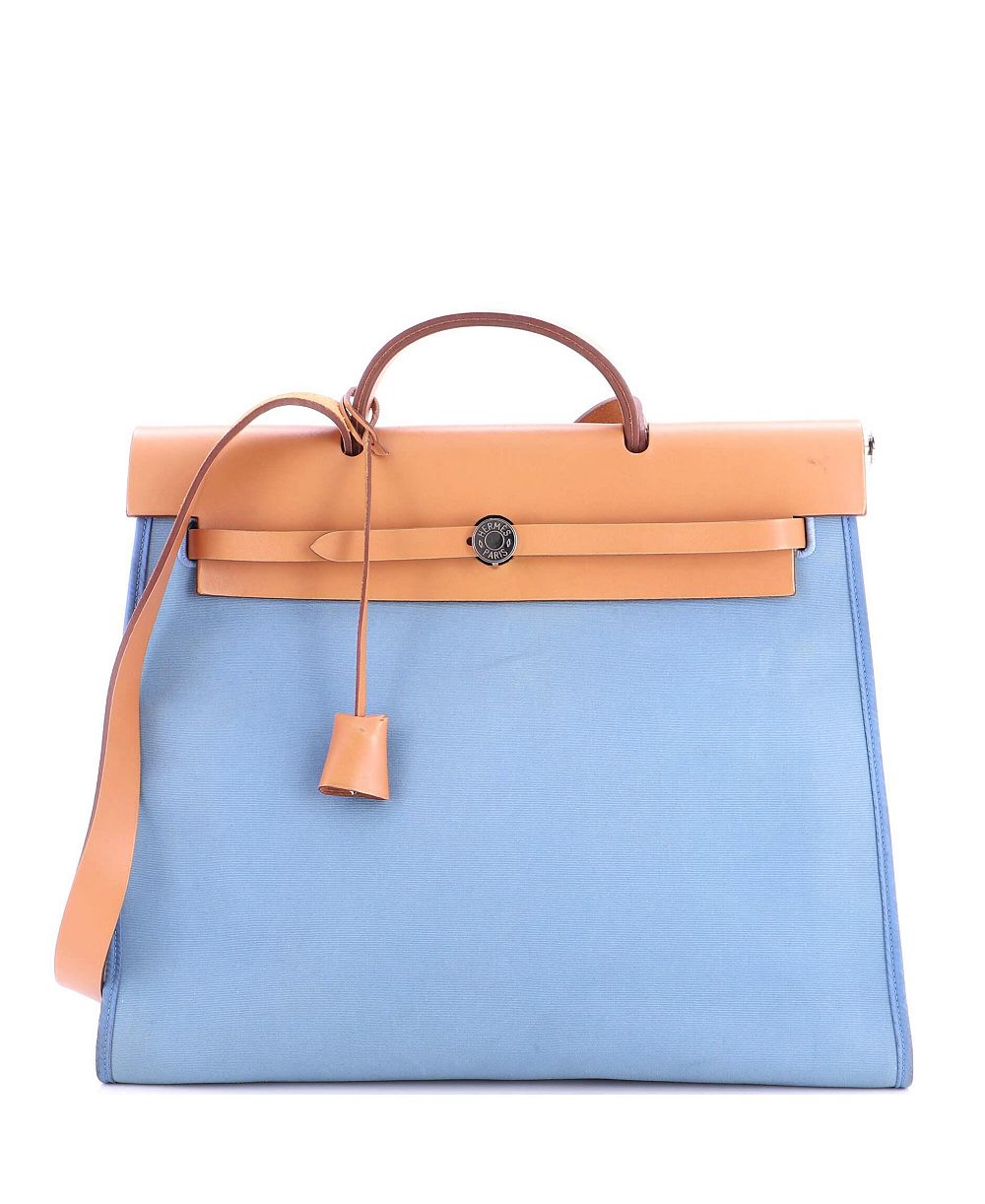 Pre-Owned HERMÉS 39 Herbag Zip кожа и холст