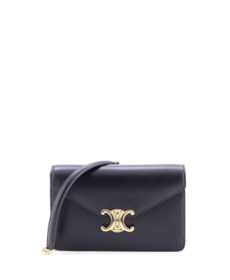 Pre-Owned Celine Margo Triomphe Wallet on Chain Leather