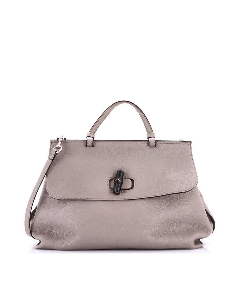 Сумка Pre-Owned Gucci Large Bamboo Daily Top Handle Leather