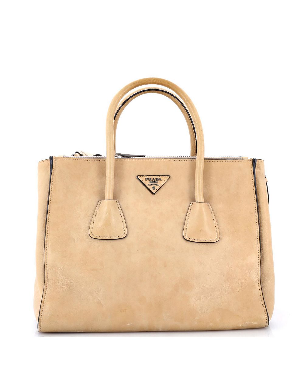 Pre-Owned Prada Medium Twin Pocket Convertible Tote Leather