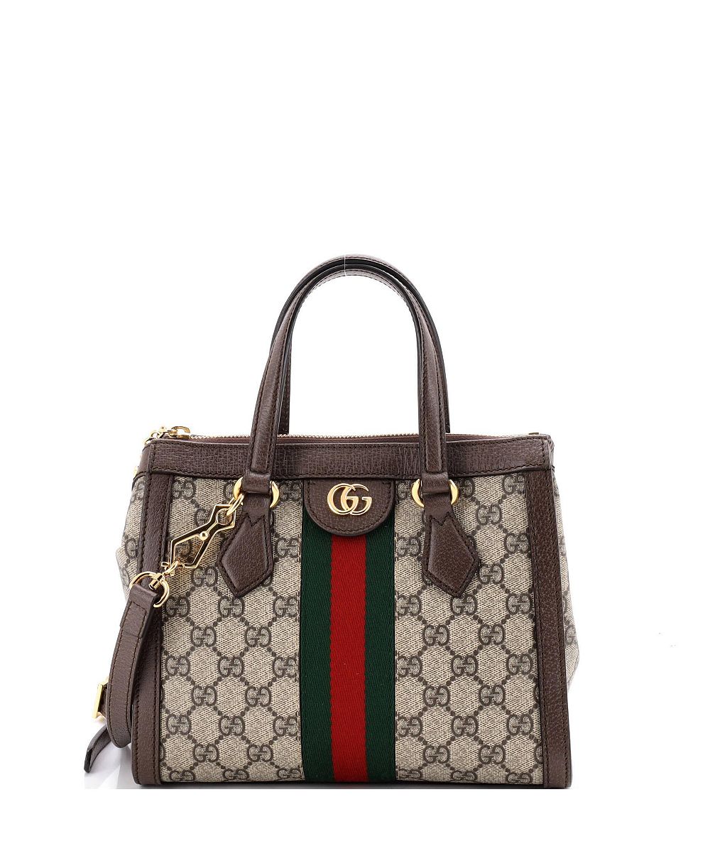 Pre-Owned Gucci Small Ophidia Top Handle Tote GG Coated Canvas