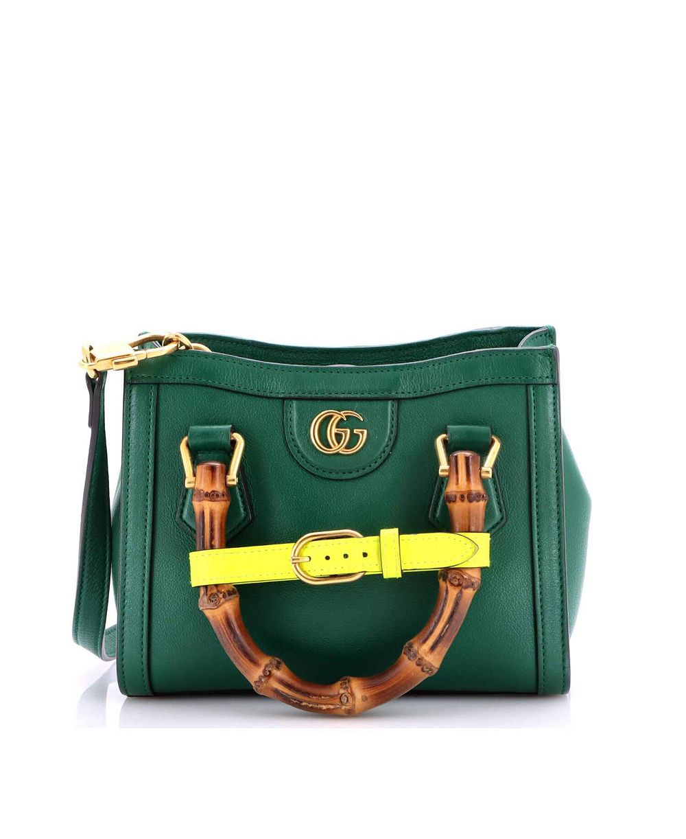 Pre-Owned Gucci Mini Diana NM Bamboo Handle Tote Leather