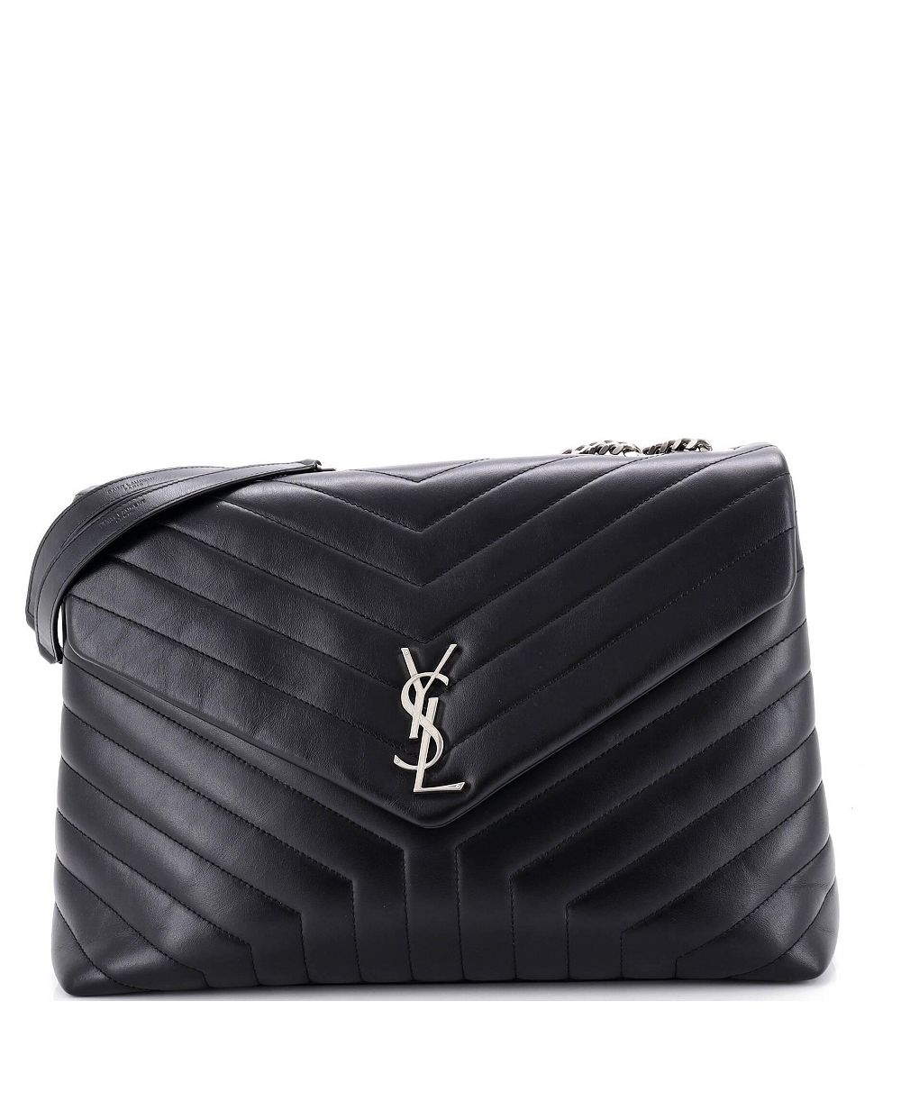 Сумка через плечо Pre-Owned Saint Laurent Large Loulou Matelasse Chevron Leather