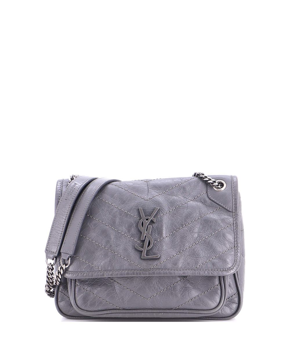 Сумка Saint Laurent Baby Niki Chain Flap из кожи matelasse chevron