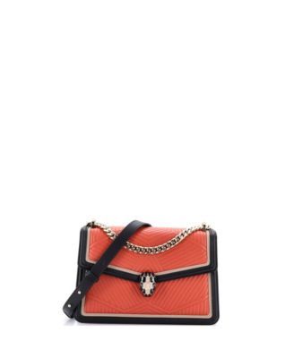 Б/у сумка Bvlgari Small Serpenti Forever из кожи Saffiano