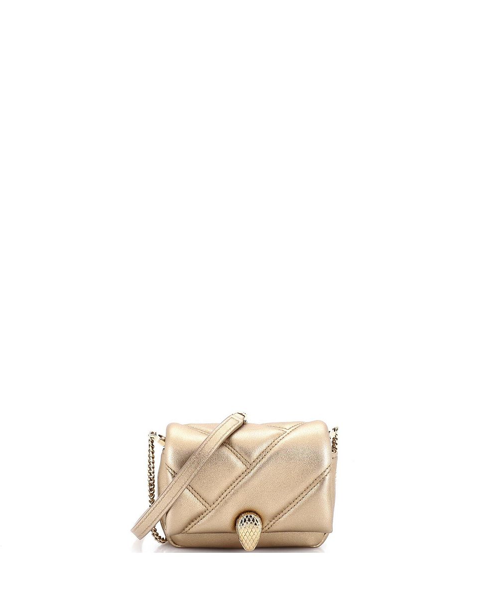 Б/у плечевая сумка Bvlgari Micro Serpenti Cabochon Diagonal Quilted Leather