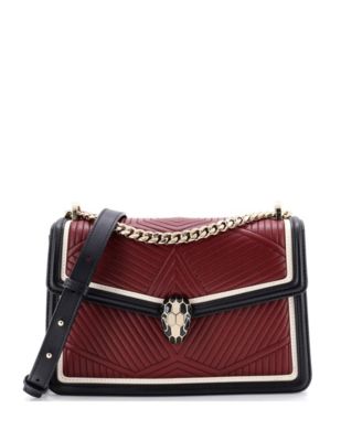 Сумка через плечо Pre-Owned Bvlgari Small Serpenti Forever из стеганой кожи