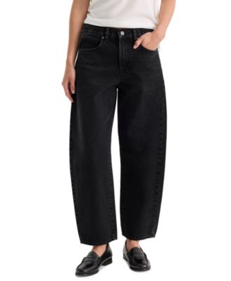 Good American Women's Vintage Mid-Rise Barrel-Leg Ankle Jeans