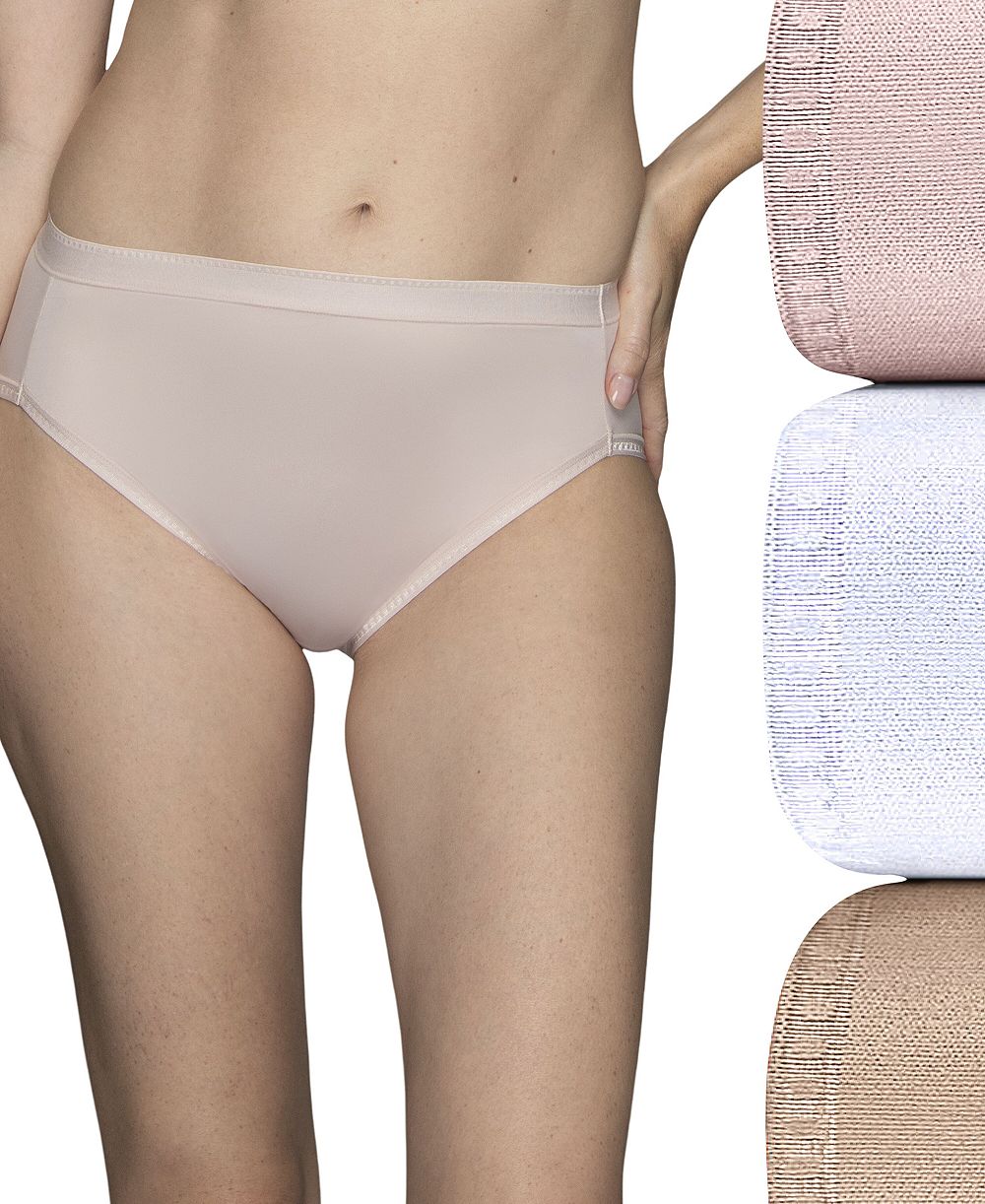 Женское нижнее белье Vanity Fair Lingerie Comfort Where It Counts с высоким вырезом, комплект из 3 шт.