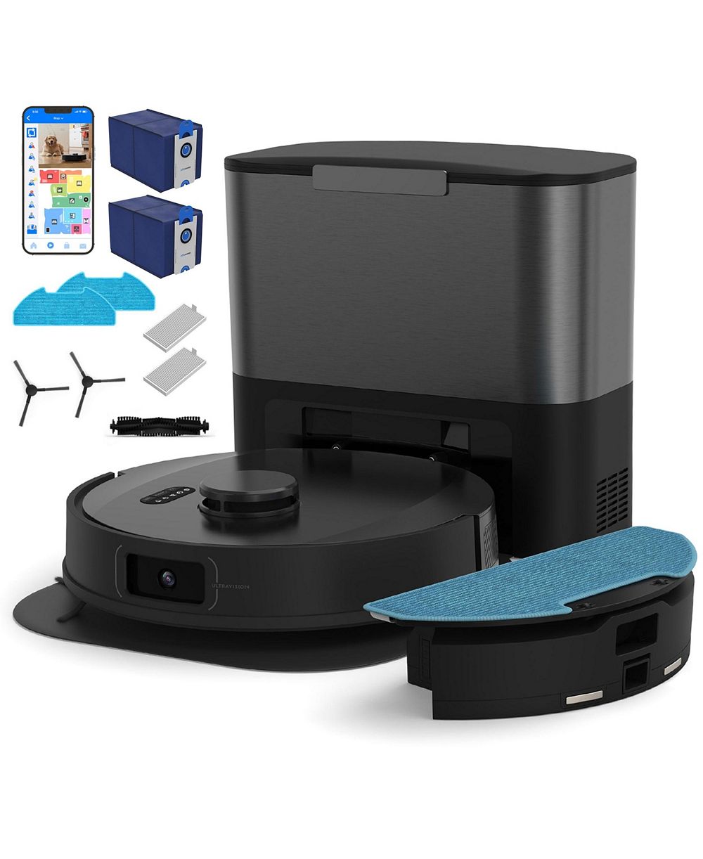 bObsweep UltraVision Robot Vacuum and Mop, with Ferocious 8000 Pa Suction, 1.5 Gal Dock , Odor Control Bags,  and Object-aware Technology