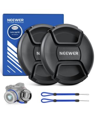 Neewer Spring Mechanism Lens Caps, 2-Pack for Canon, Nikon and Sony Cameras