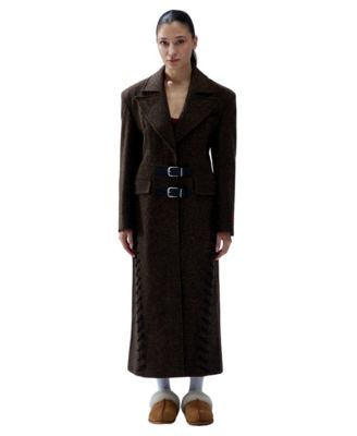 PCFG Women's Cashmere And Wool Blend Long Overcoat