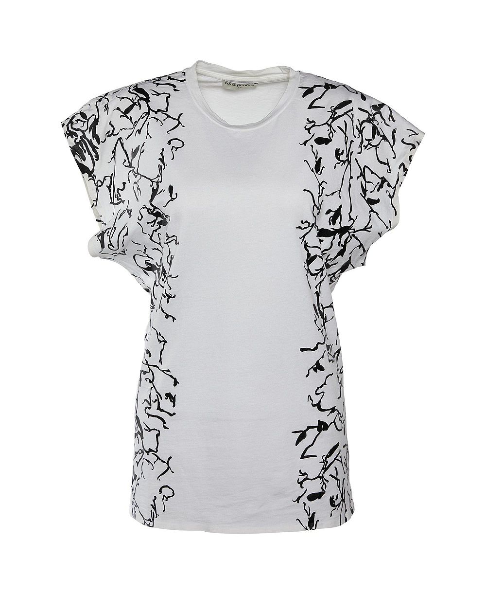 Pre-Owned Balenciaga Women's Abstract Print Cotton Crewneck T-Shirt