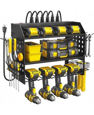 Органайзер для инструментов XDOVET Charging Station Wall Mount Drill Holder Rack Workshop Storage
