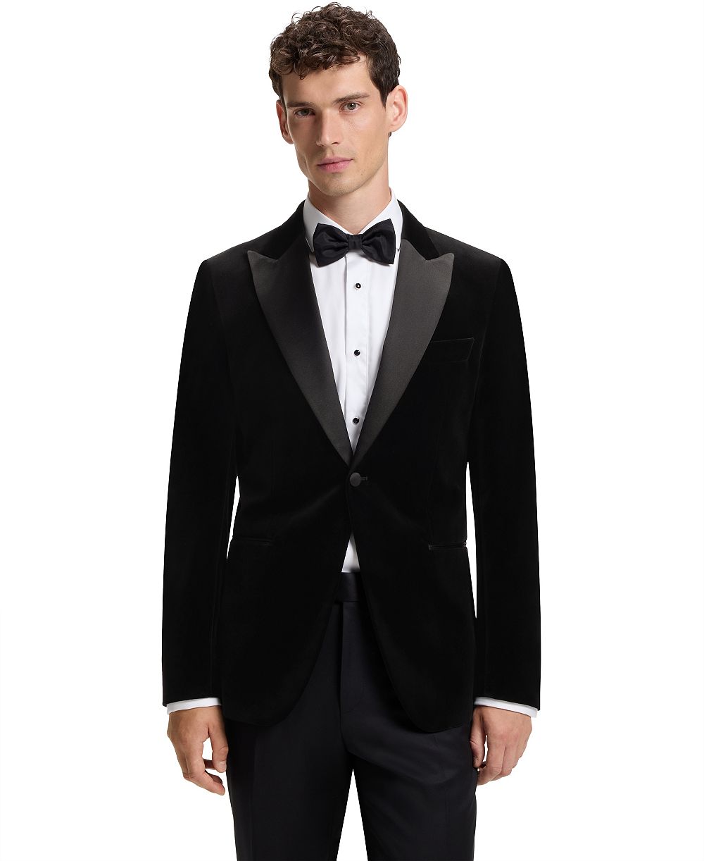 BOSS by Hugo Boss Men's Cotton Velvet Slim-Fit Tuxedo Jacket