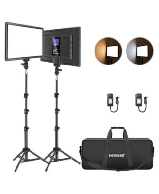 Neewer 13" LED Video Light Panel Kit with Tripod Stand, 2 Pack, NL-192AI