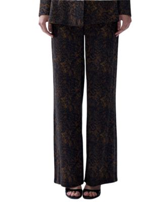 PCFG Women's Your Itch Kangaroo Leopard-Print Bootcut Pants