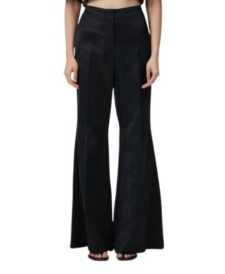 PCFG Women's Shiny Woven Flare-Leg Pants