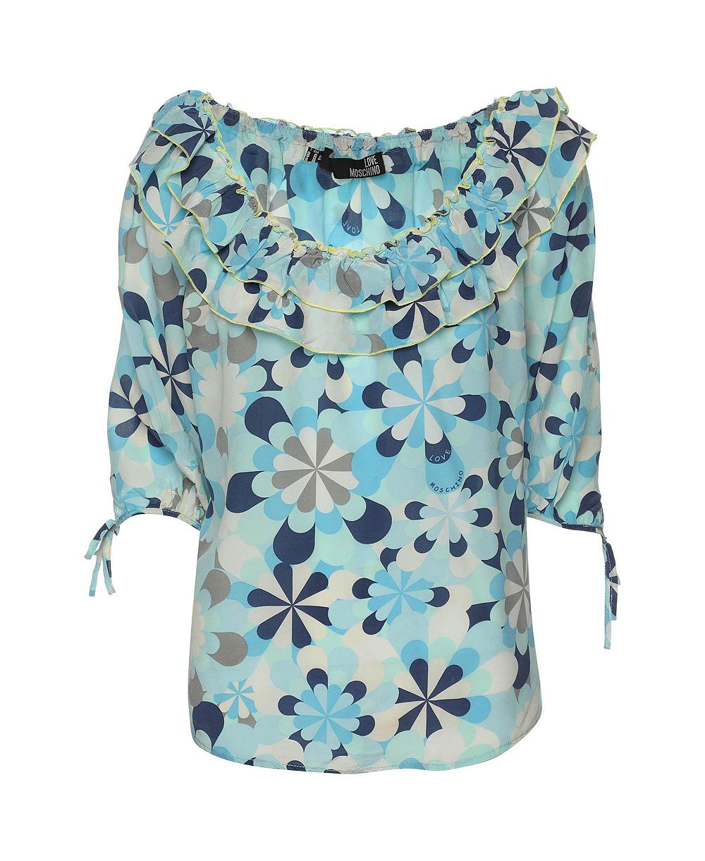Женская рубашка Pre-Owned Love Moschino Beaded Cotton Belted