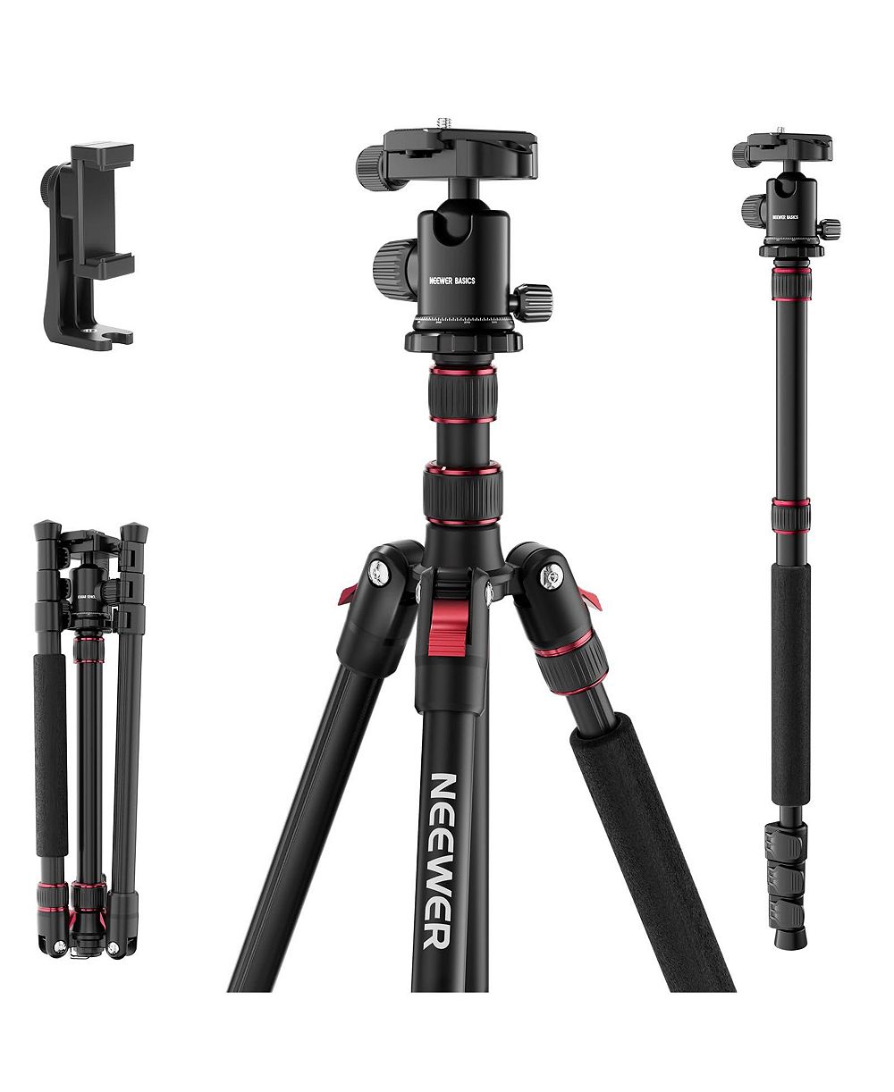 Neewer Basics TP15 Camera Tripod/Monopod with Ball Head and Phone Holder