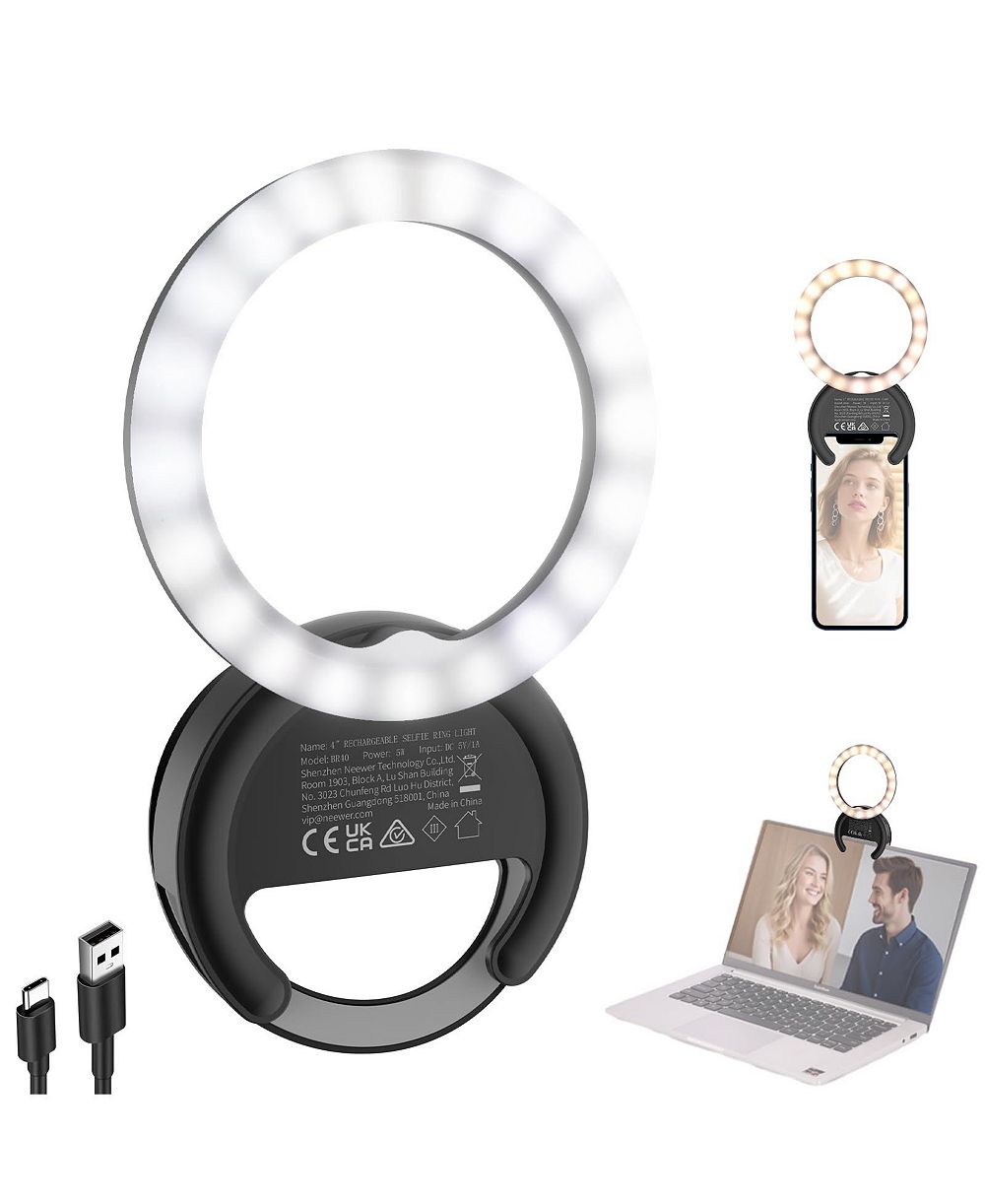 Neewer Entry Level Version 4" Phone Selfie Ring Light Compatible with iPhone, BR40