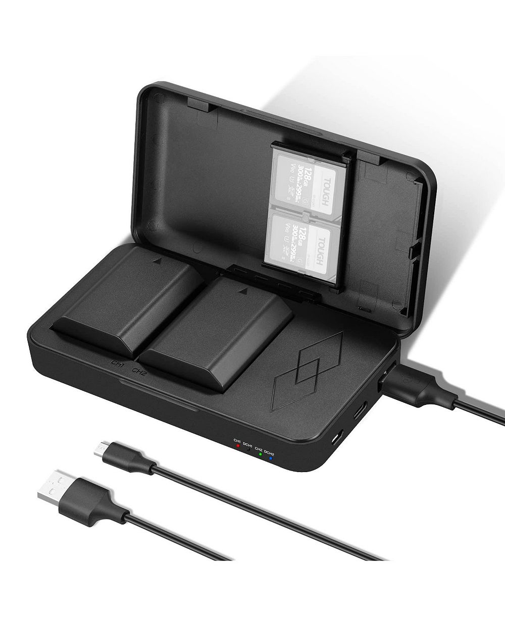 Neewer 2280mAh NP-FZ100 Replacement Battery 2 Pack with USB Dual Channel Charger Kit