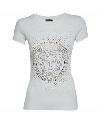 Pre-Owned Versace Women's Medusa Studded Jersey T-Shirt