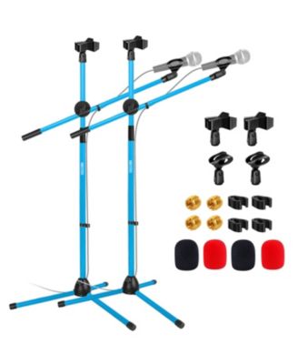 5 Core Dual Microphone Stand 2 Pack, стойка для микрофона с регулируемой треногой и Boom Arm