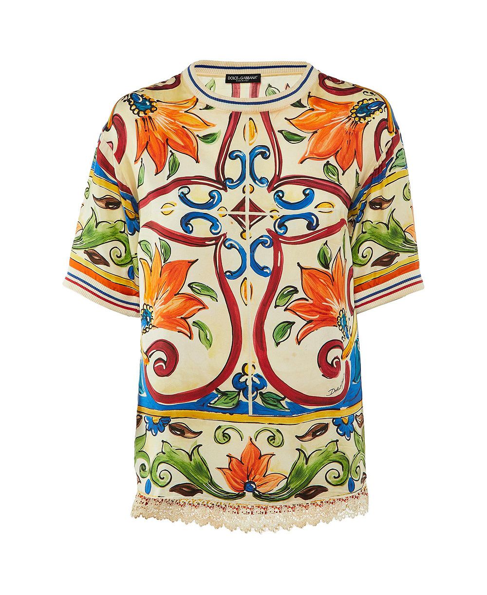 Женский шелковый топ Dolce & Gabbana (б/у)
