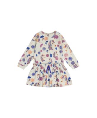 Детское платье Deux par Deux Little and Big Girl из флиса с принтом единорога, для возраста 6-12 лет