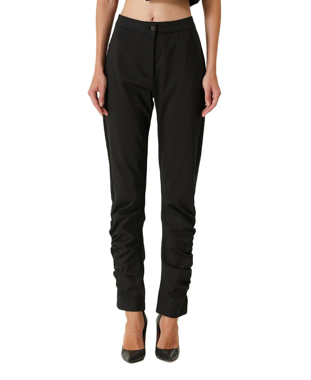 PCFG Women's Stretch Virgin Wool-Blend Draped Pants