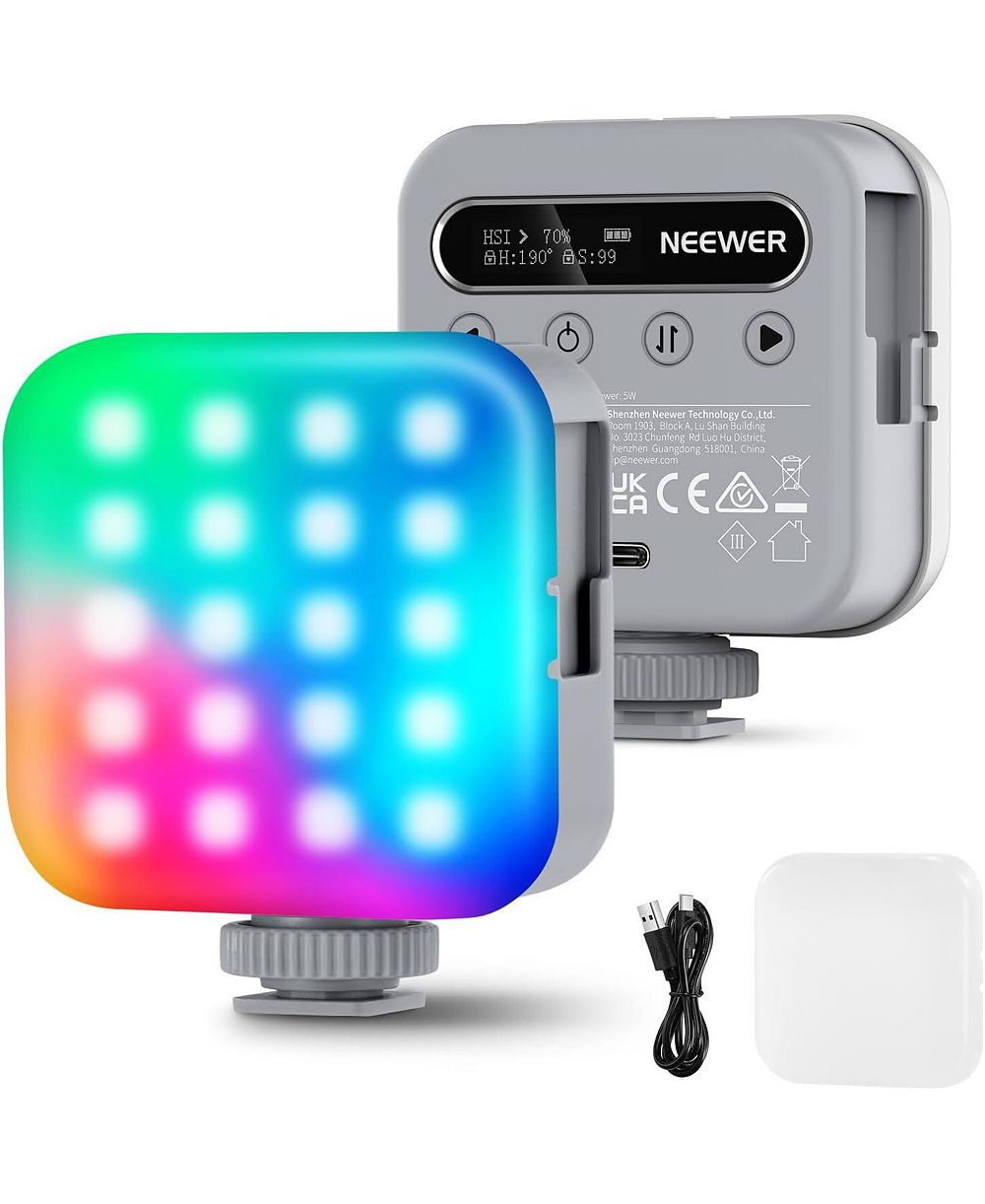 Neewer Magnetic 360-Degree RGB Mini LED Rechargeable Video Light