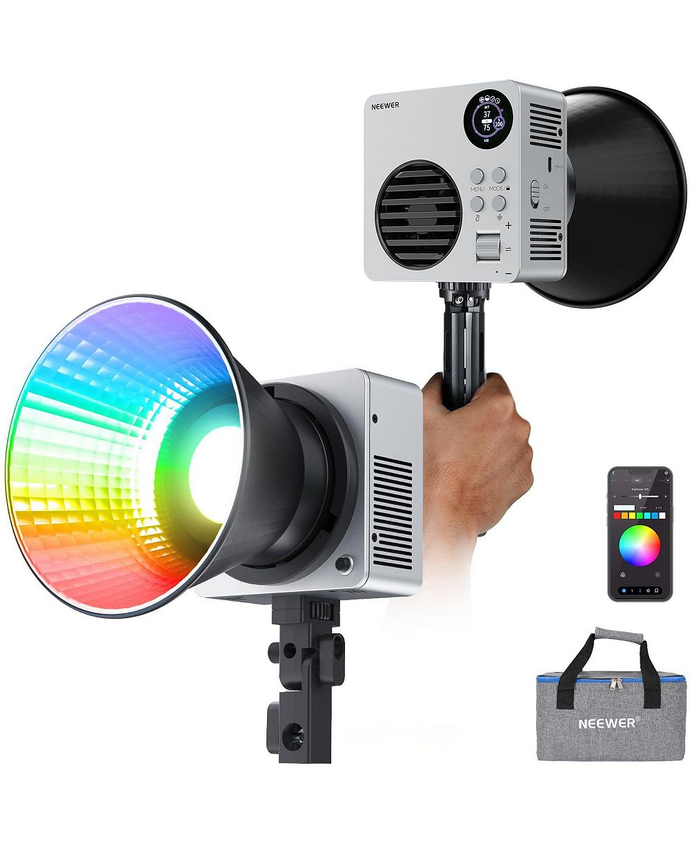 Neewer HB80C RGBWW LED Video Light with 72Wh Battery 100W PD Fast Charging