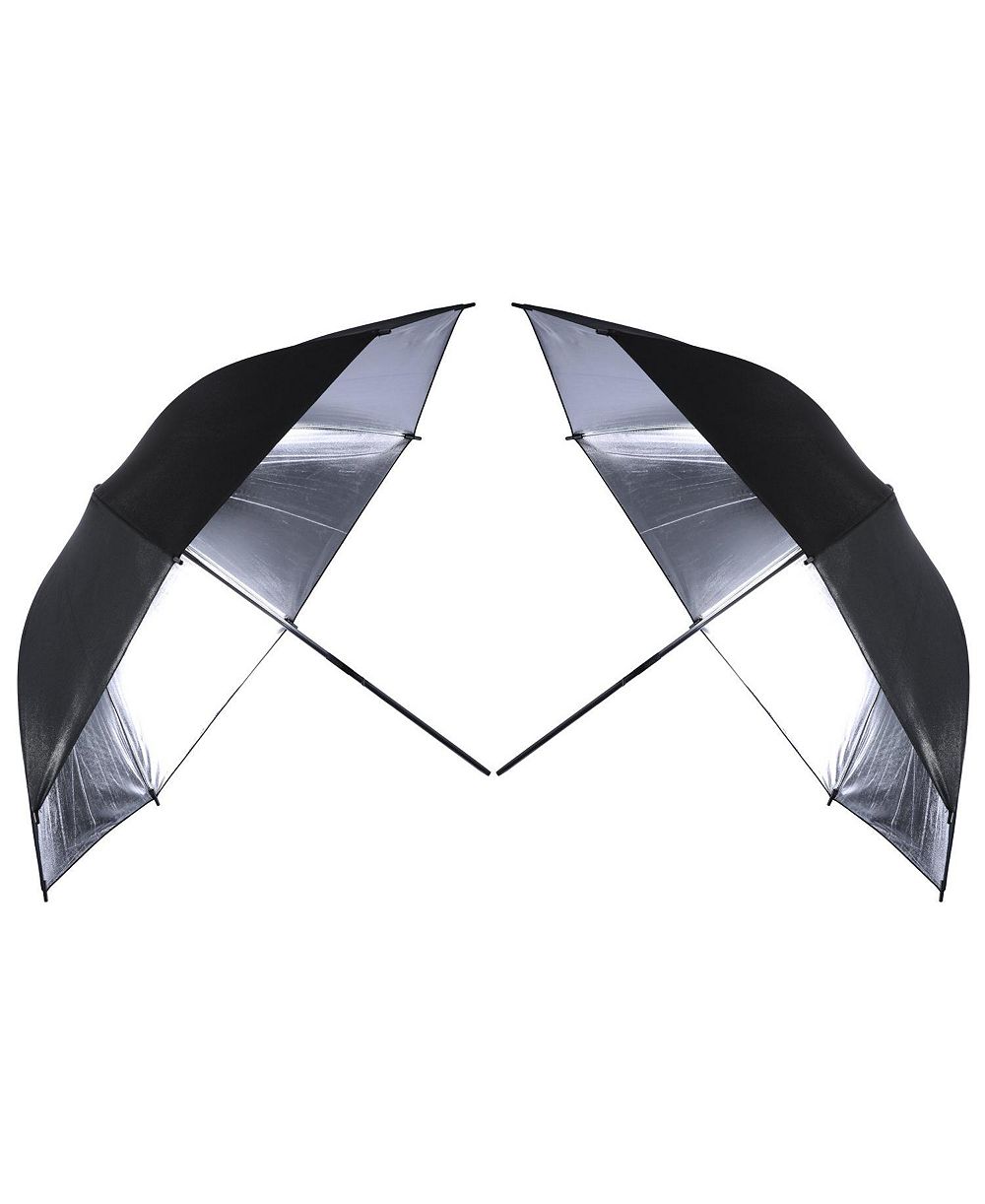 Neewer 2 PCS 33"/84cm Photography Studio Reflective Lighting Black/Silver Umbrella