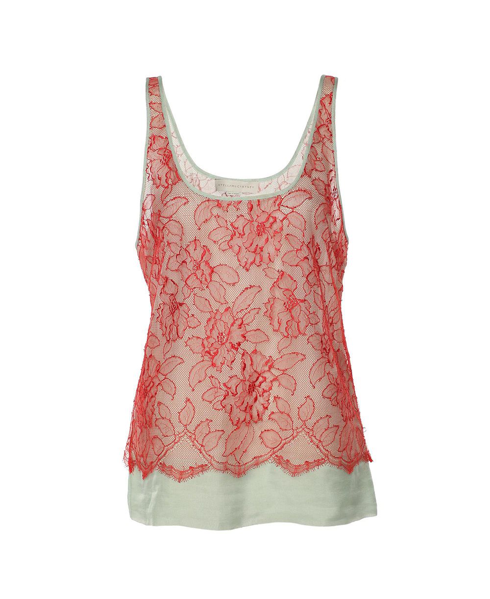 Женский топ без рукавов Stella Mccartney Pre-Owned Floral Lace и шифон