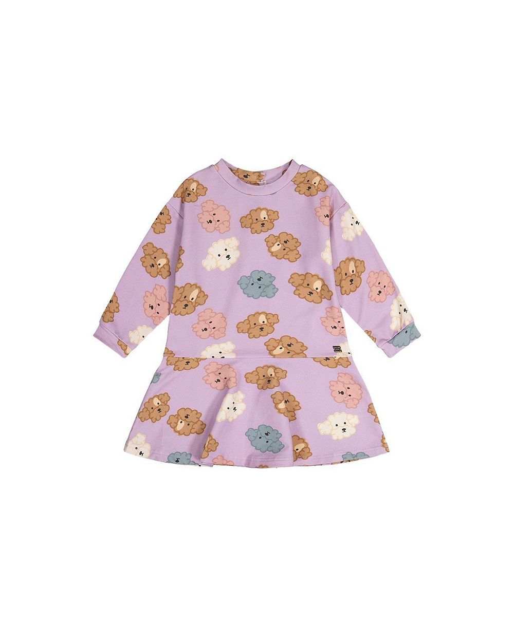 Детское платье Deux par Deux Toddler Girls 2T -5T с принтом пуделя из французского терри