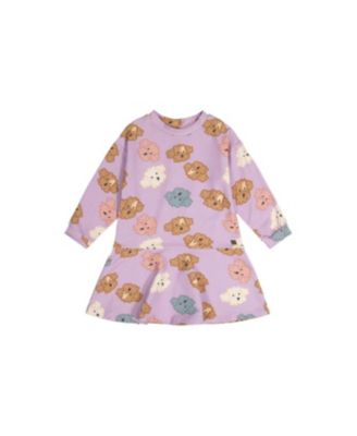 Детское платье Deux par Deux Toddler Girls 2T -5T с принтом пуделя из французского терри