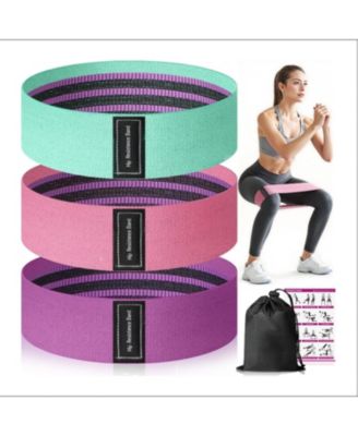 Набор тканевых фитнес-резинок FED FITNESS, 3 штуки, 3 уровня для ног и ягодиц, легкое оборудование для домашнего спортзала