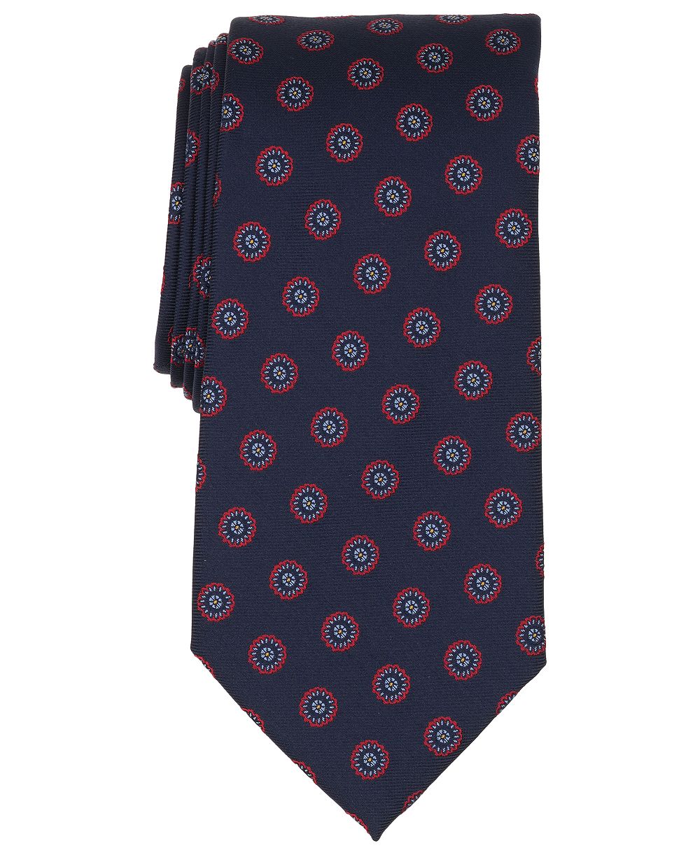 Brooks Brothers Men's Circle Flower Medallion Classic Tie