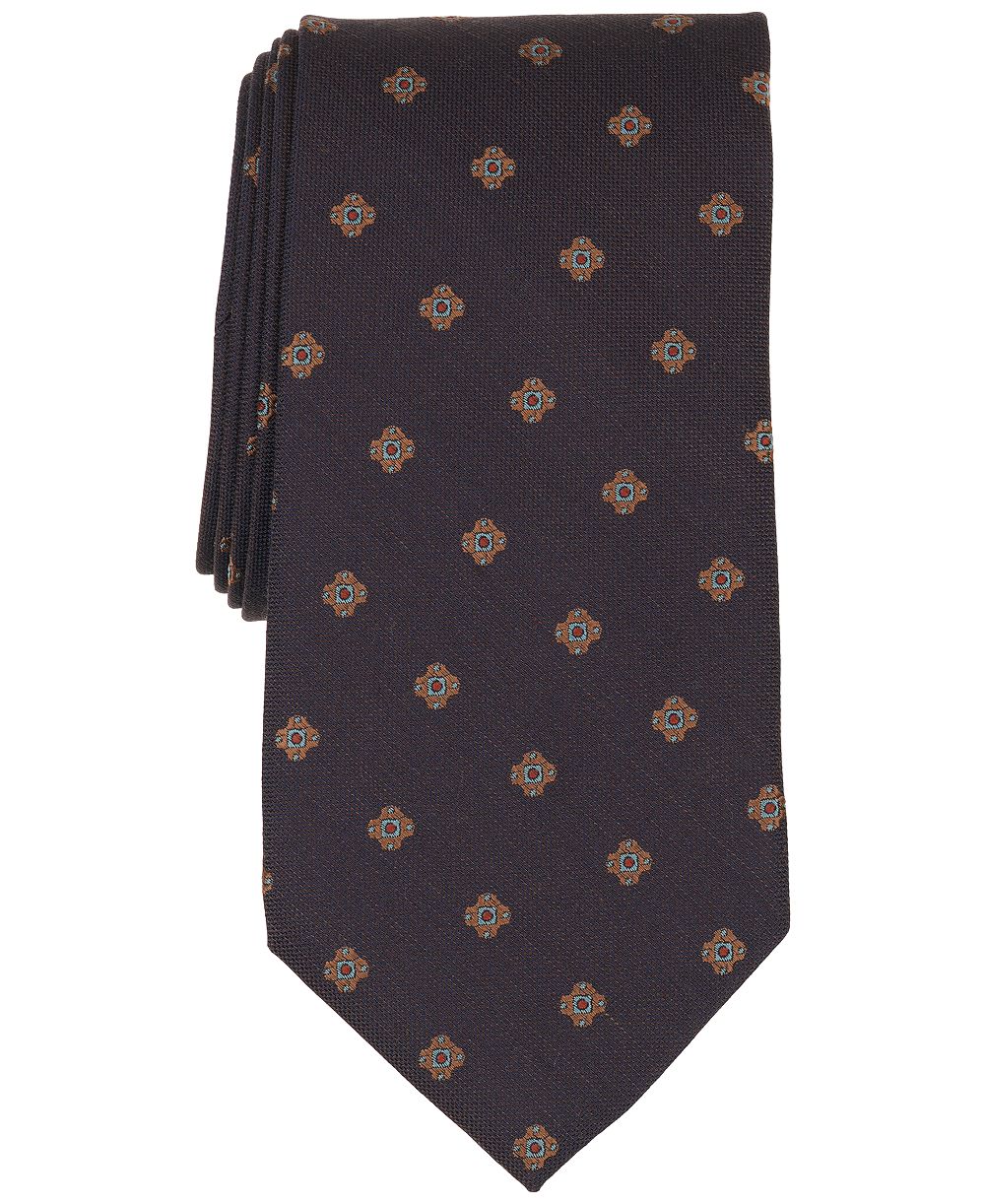 Brooks Brothers Men's Spaced Foulard Floral Pattern Classic Tie