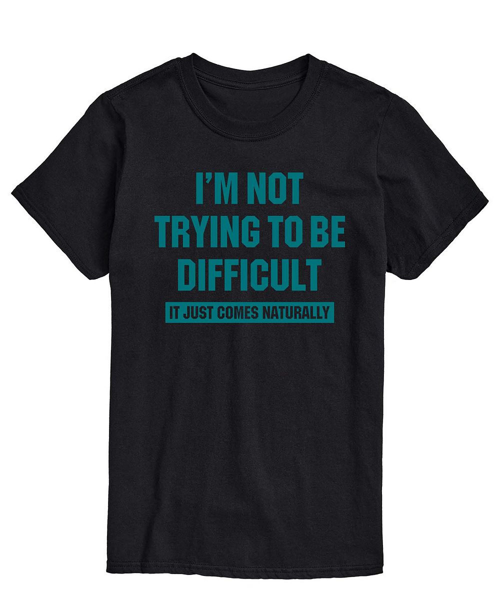 AIRWAVES Men's Not Trying To Be Difficult Short-Sleeve Graphic T-Shirt