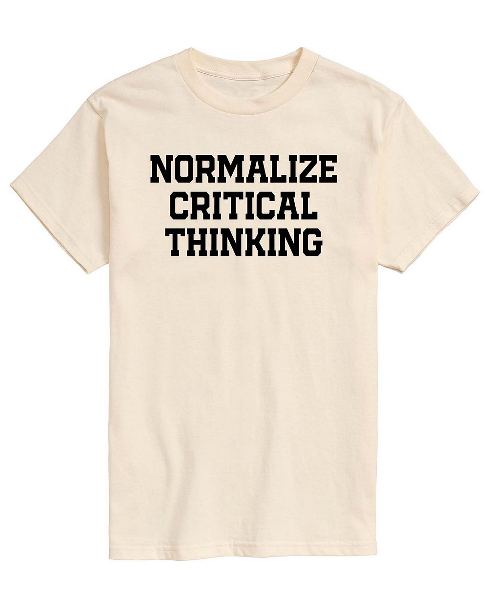 Мужская футболка AIRWAVES Men's Normalize Critical Thinking с коротким рукавом и принтом